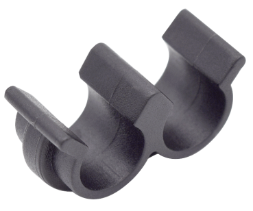 Preview: Stahlflexleitung Halter Clips schwarz