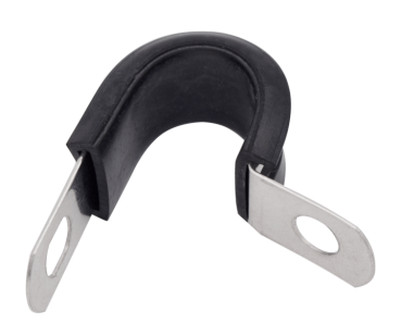 Preview: Stahlflexleitung Halter Schelle Metall-Gummi